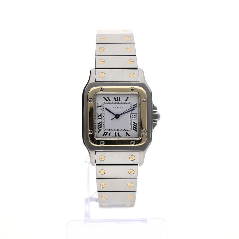 Image 1 of Cartier Santos Carree Automatic 2961; 18k. Gold/steel watch