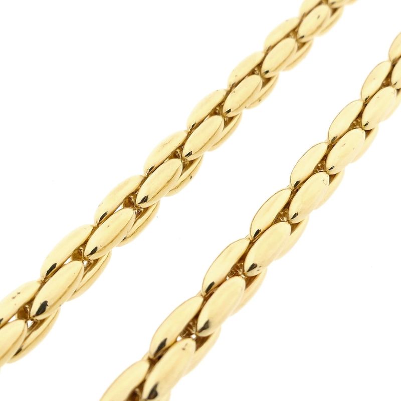 Afbeelding 8 van Gouden cardano schakelketting met saffier