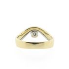 Image 4 of Two-tone gold solitaire ring with diamond | 0.24 ct.