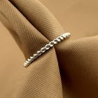 Image 2 of White gold twisted sliding ring