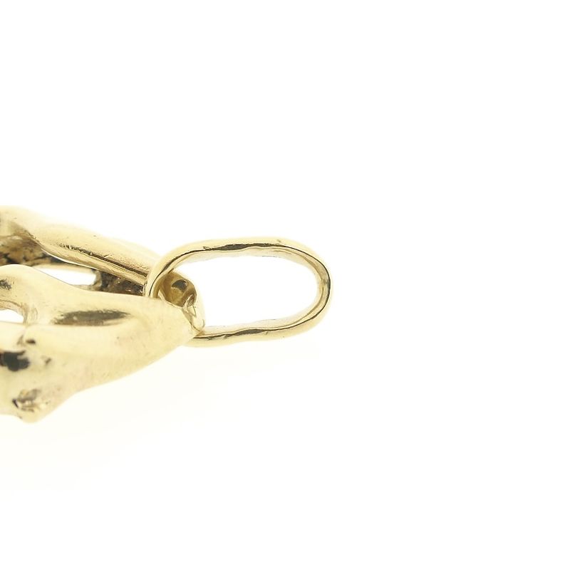 Image 3 of Gold panther pendant with rubies