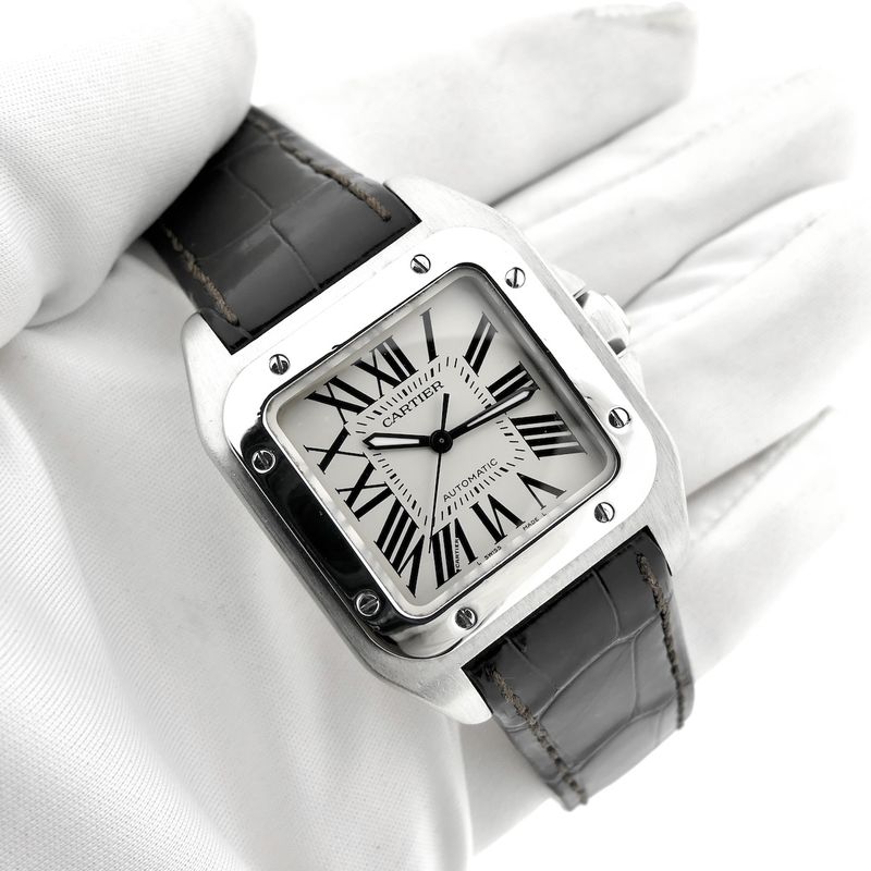 Image 7 of Cartier Santos 100 'Medium' Automatic 2878; Unisex watch