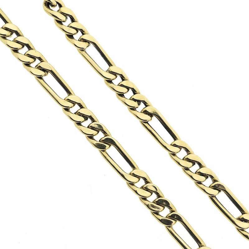 Image 3 of Gold Figaro link chain | 51 cm
