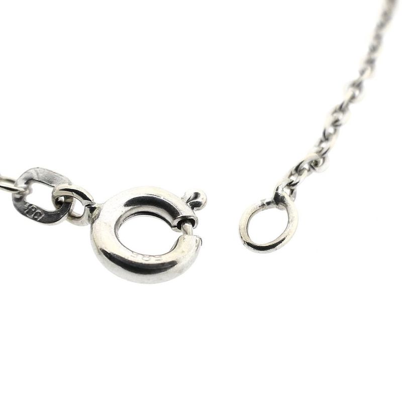 Image 4 of White gold anchor link necklace