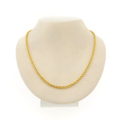 Image 1 of 18K Gold Twisted Link Chain | 51.5 cm