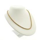 Image 3 of Two-tone gold twisted link necklace | 45 cm