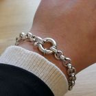 Image 7 of Silver jasseron link bracelet