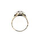 Image 5 of Gold and Silver Ring with Rose Cut Diamonds; approx. 0.65 ct.