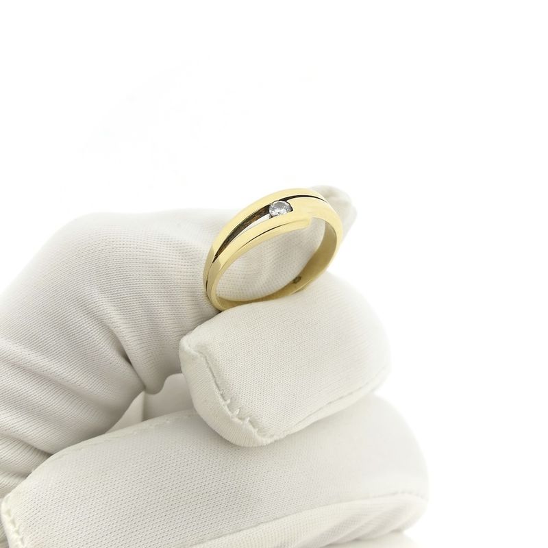 Image 11 of Gold subtle ring with zirconia
