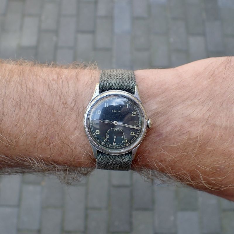 Image 12 of Zenith Military 'Dienstuhr'; German WWII watch