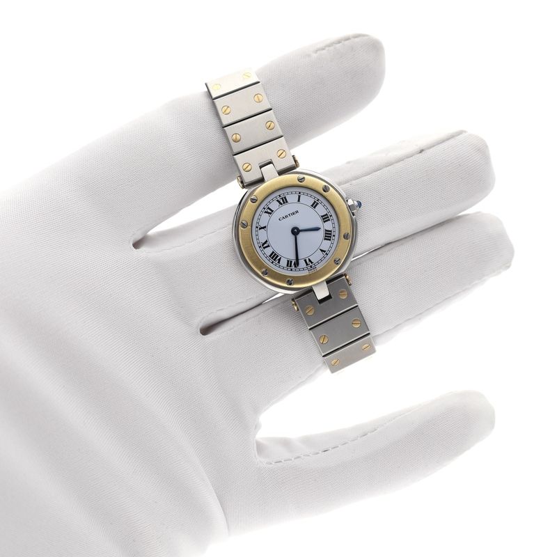 Image 13 of Cartier Santos Vendôme Ronde 8191; 18k gold/steel women's watch