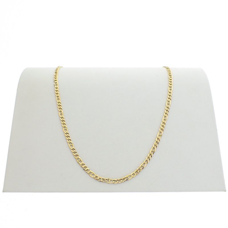 Image 4 of Gold Figaro link chain | 45 cm