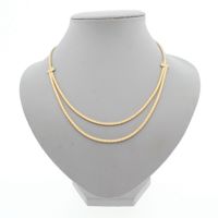 18-karat gold omega necklace; fantasy design | 45 cm