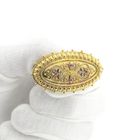 Image 10 of Antique gold Victorian brooch with ruby ​​and diamonds; 0.04 ct.