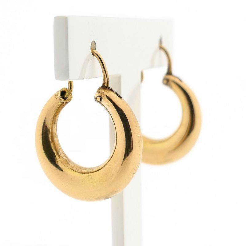 Image 3 of Gold Hoop Earrings Ø 18.9