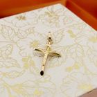 Image 7 of Gold pendant of a cross with corpus; INRI