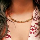 Image 10 of Gold Bismarck link chain with elephants