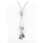 Image 1 of Antique silver watch chain with two signets and watch key | 62 cm