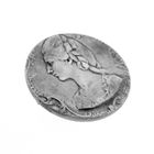 Image 3 of Vintage silver brooch with woman