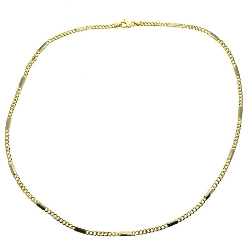 Image 4 of Gold closed Figaro link chain | 46.5 cm