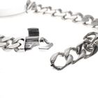Image 6 of Solid silver flat gourmet link bracelet with engraving plate