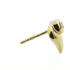 Image 5 of Golden flower stud earrings with diamond; 0.02 ct.