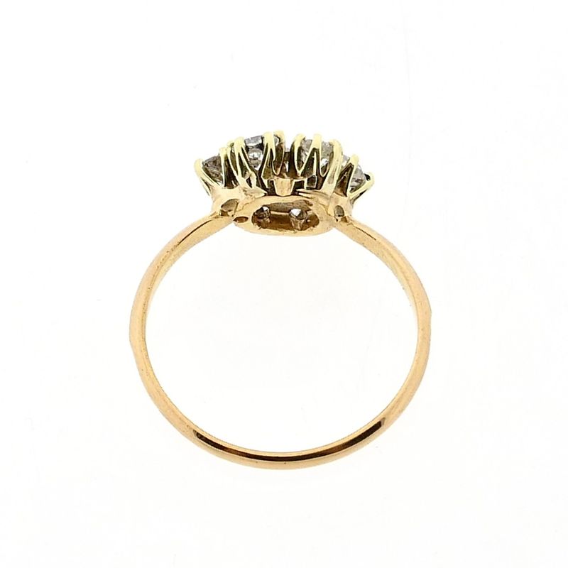 Image 3 of Gold Ring with Diamond; 0.77 ct.; 18K; Size 17.5