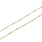 Image 6 of Gold gourmet link chain with beads | 42.5 cm