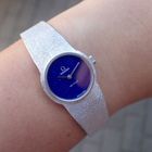 Image 18 of Omega Deville; 18k white gold women's watch with lapis lazuli dial