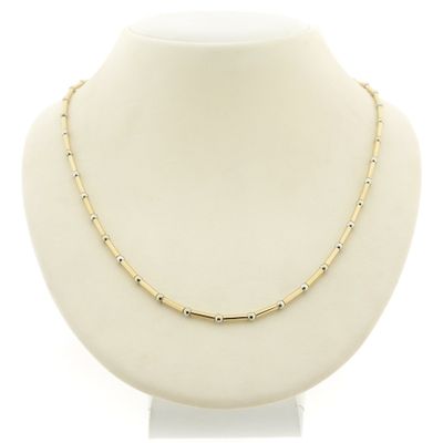 Two-tone gold bar necklace Image 1 of Two-tone gold bar necklace