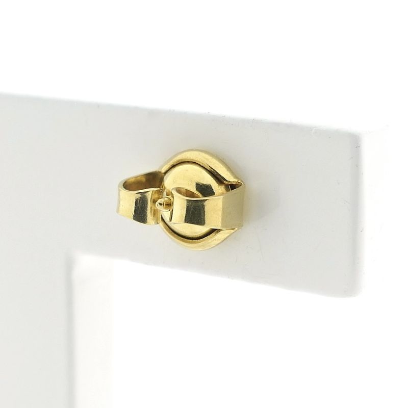 Image 4 of Gold stud earrings with turquoise