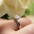 Image 9 of White gold 'Phlox' ring set with pink sapphire and diamonds; Bron Jewelry