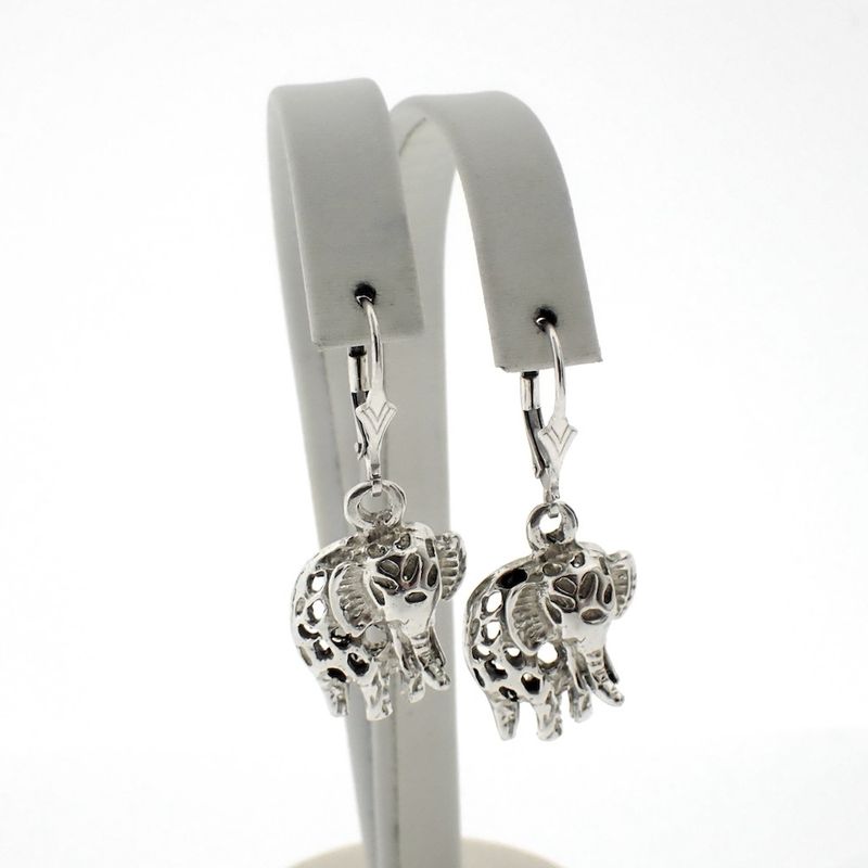 Image 4 of Silver earrings with elephants