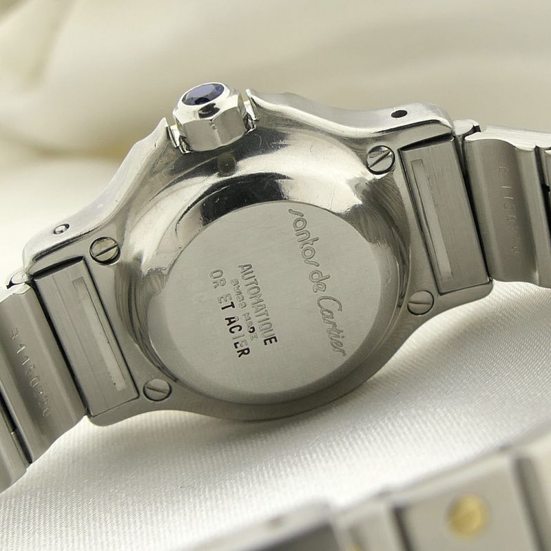 Image 10 of Cartier Santos Octagon Automatic; 18k gold/steel women's watch