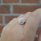 Image 10 of Gold entourage ring with diamond | 0.095 ct.