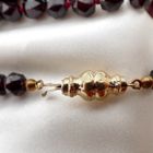 Image 5 of Antique garnet bead necklace with gold clasp