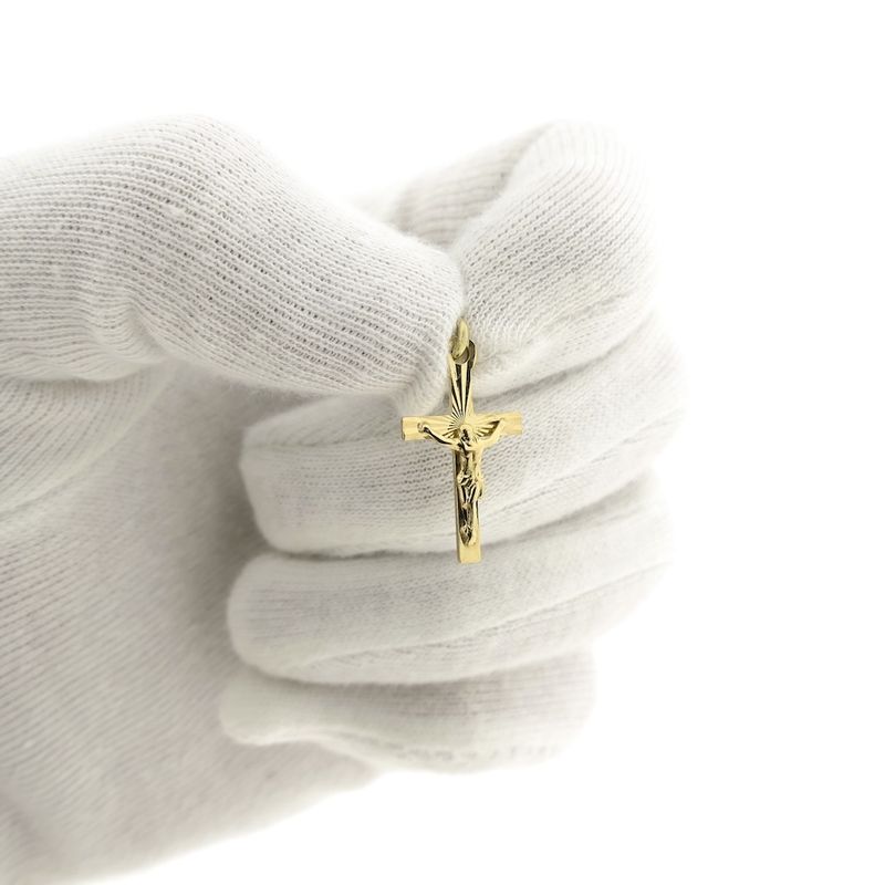 Image 11 of Gold pendant of a cross with corpus