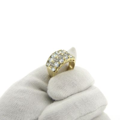 Image 2 of Gold ring with aquamarine and diamond | 0.05 ct.