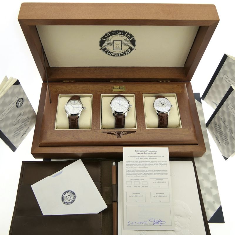 Image 2 of Longines 130 Years 165 Anniversary Limited Edition; Collector's set with 3 automatic watches