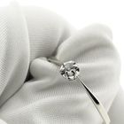 Image 6 of White gold solitaire ring with diamond | 0.06 ct.