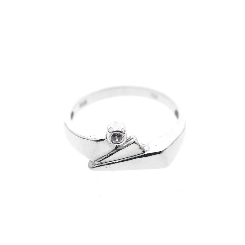 Image 6 of Silver ring with zirconia