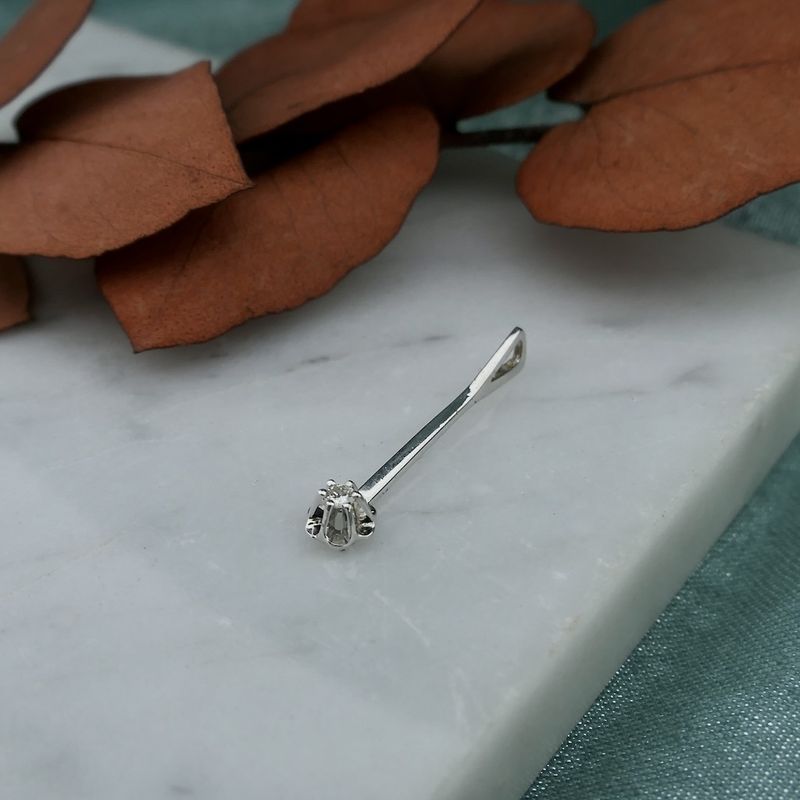 Image 2 of White gold pendant with diamond | 0.04 ct.