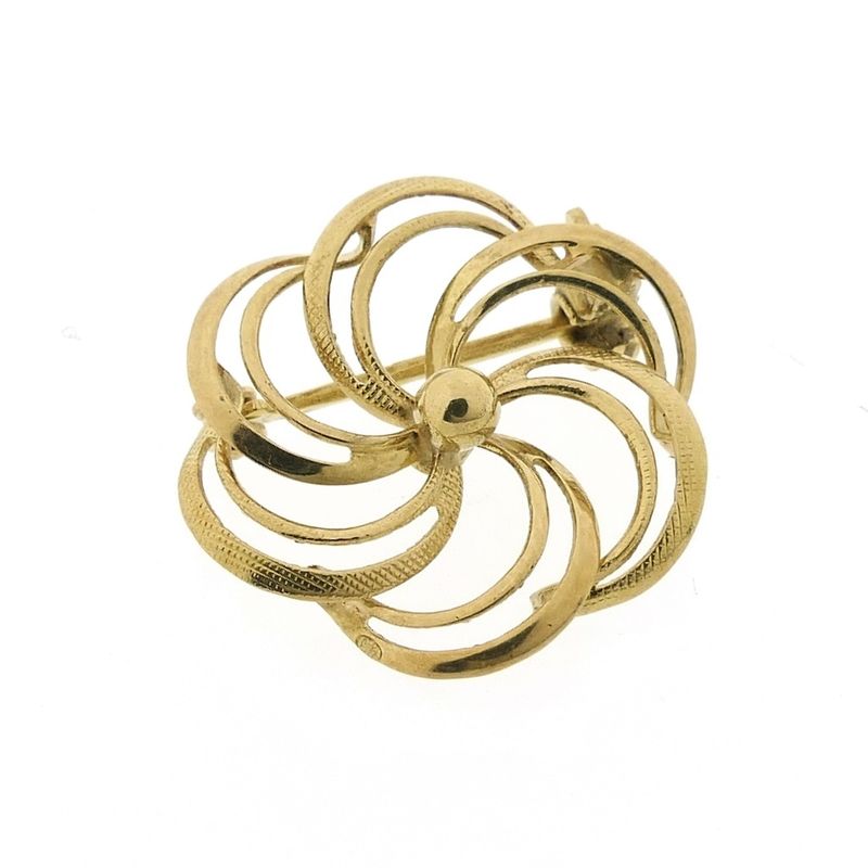 Image 3 of Golden floral brooch