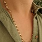 Image 8 of Sturdy gold gourmet link chain | 53.5 cm