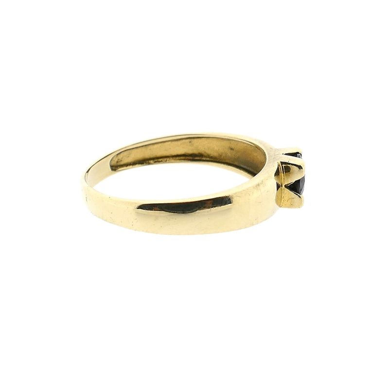Afbeelding 5 van 8 karaat vintage solitair ring met granaat
