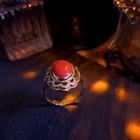 Image 2 of Gold ring with red coral | Vintage