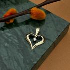 Image 2 of Gold pendant of a heart with zirconia
