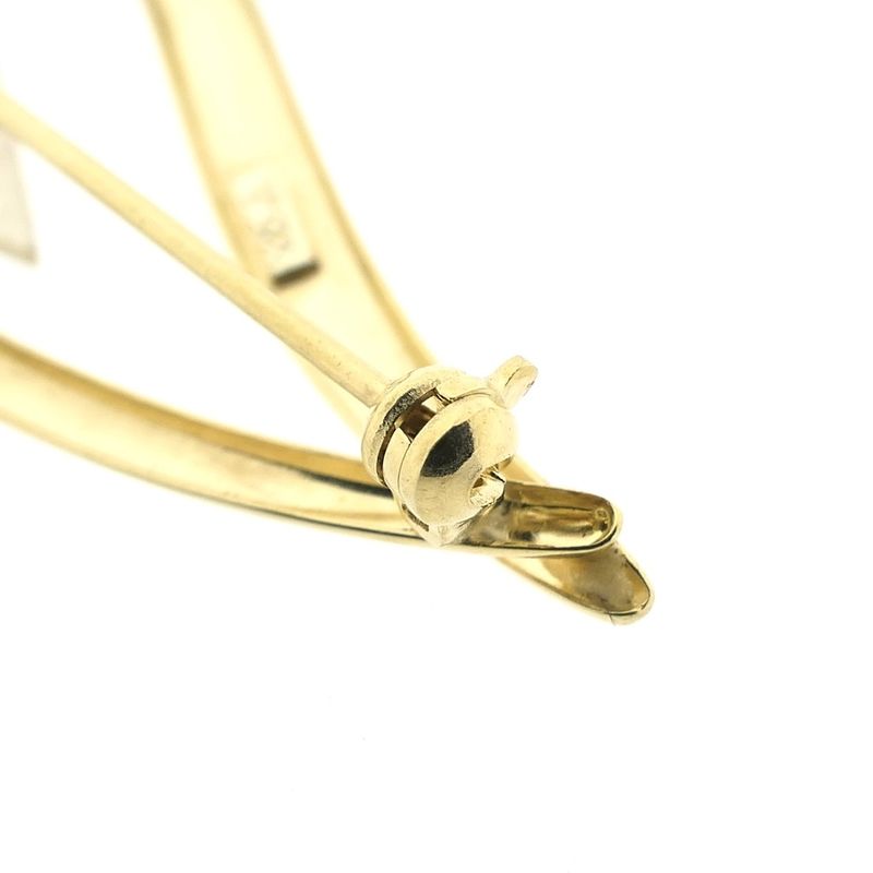 Image 6 of Gold abstract brooch with diamond 0.005 ct.