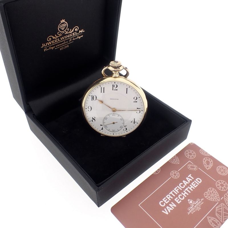 Image 3 of Zenith pocket watch 'Grand Prix 1900'; Antique 14k gold