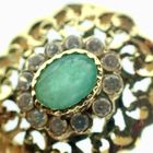 Image 7 of 18 carat gold oriental earrings with ruby ​​and emerald